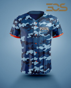 Baseball/Softball Fullbutton Jersey Camo 