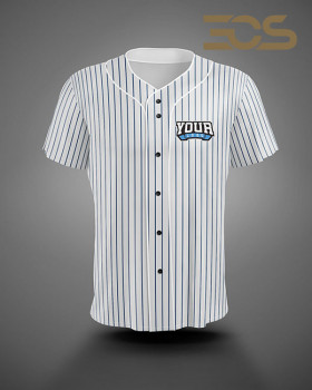 Baseball/Softball Fullbutton Jersey Pinstripe 