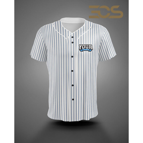 Baseball/Softball Fullbutton Jersey Pinstripe Baseball/Softball Fullbutton Jersey Pinstripe