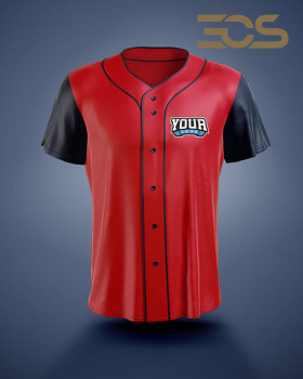 Baseball/Softball Fullbutton Jersey Simple stripe 