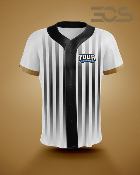 Baseball/Softball Fullbutton Jersey Striped Gradient 
