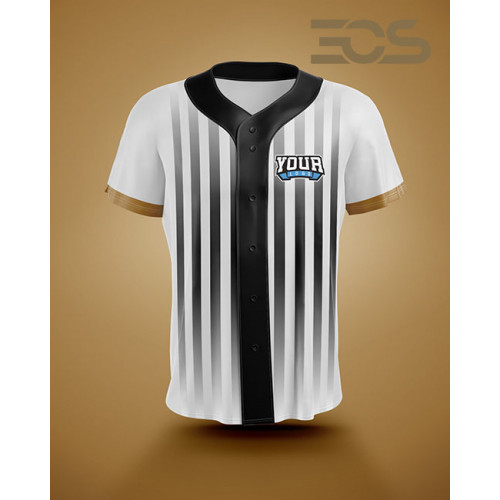 Baseball/Softball Fullbutton Jersey Striped Gradient Baseball/Softball Fullbutton Jersey Striped Gradient